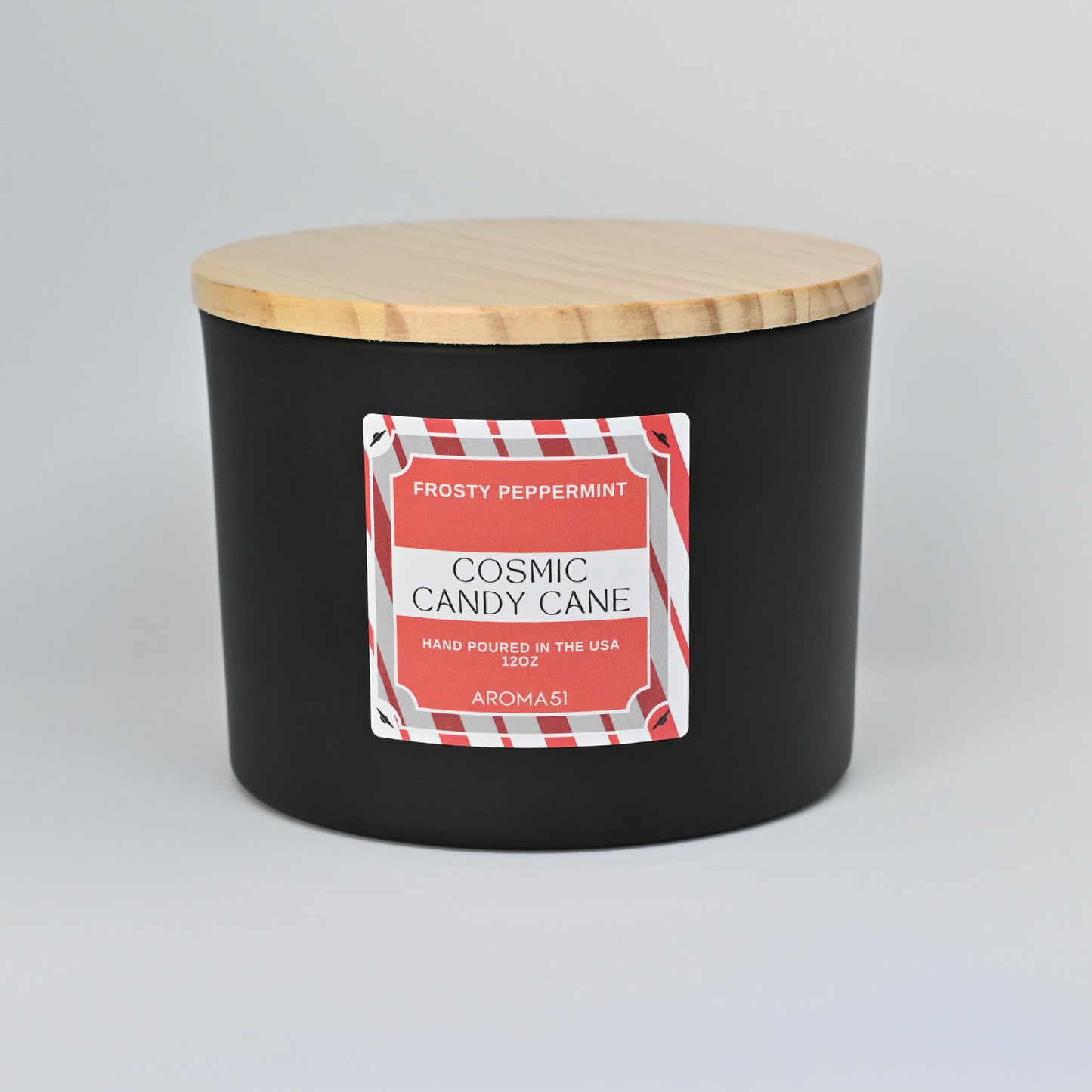Peppermint Candy Cane 3 wick soy candle